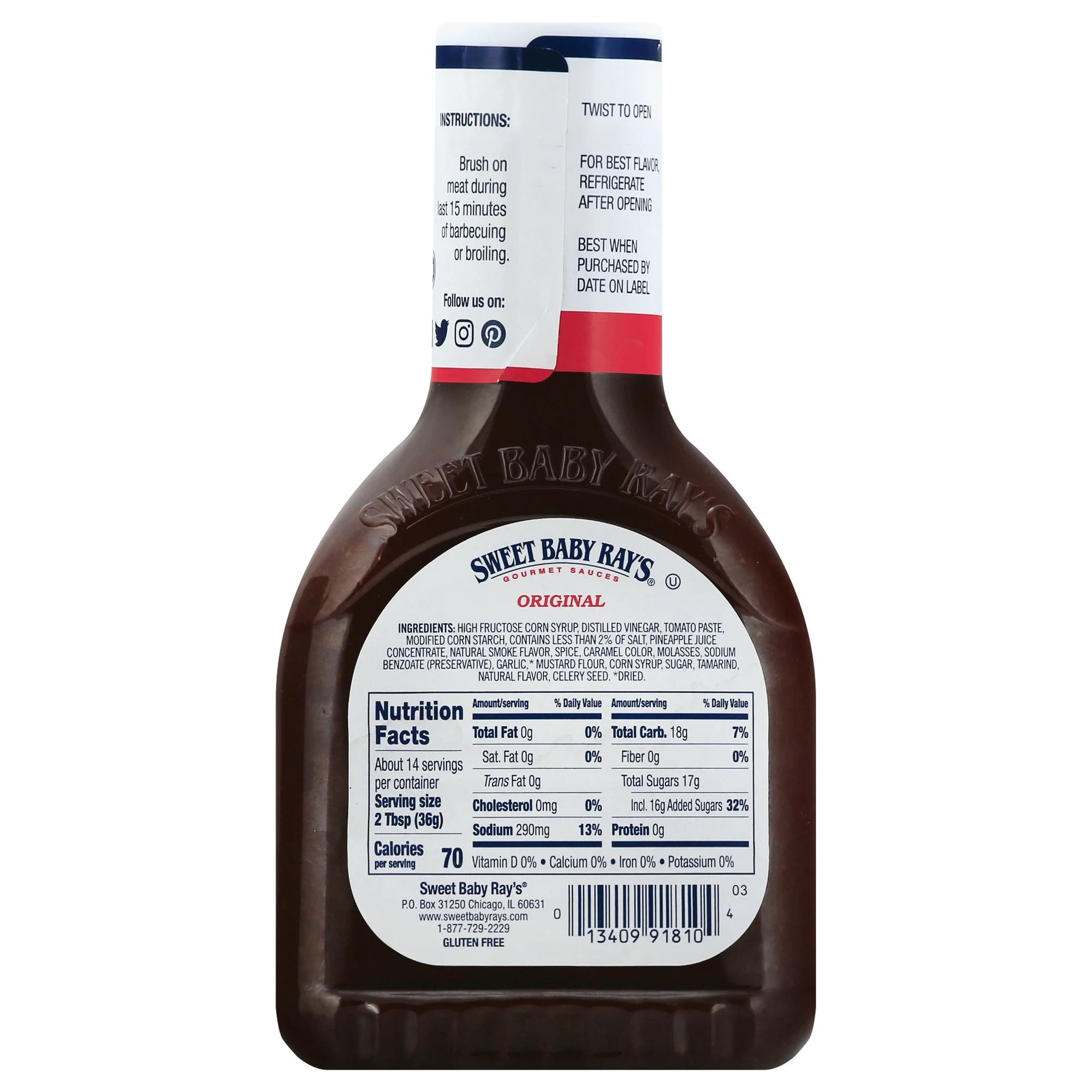 Sweet Baby Ray's Barbecue Sauce ,18 oz