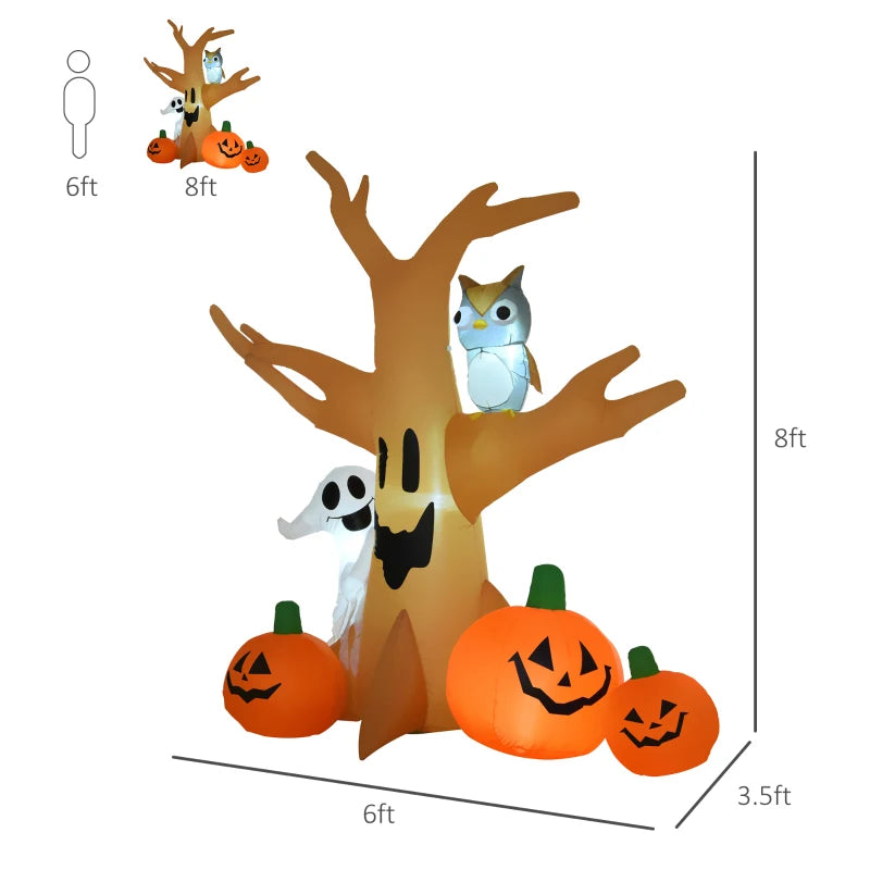 HOMCOM Halloween Inflatable Haunted Tree 