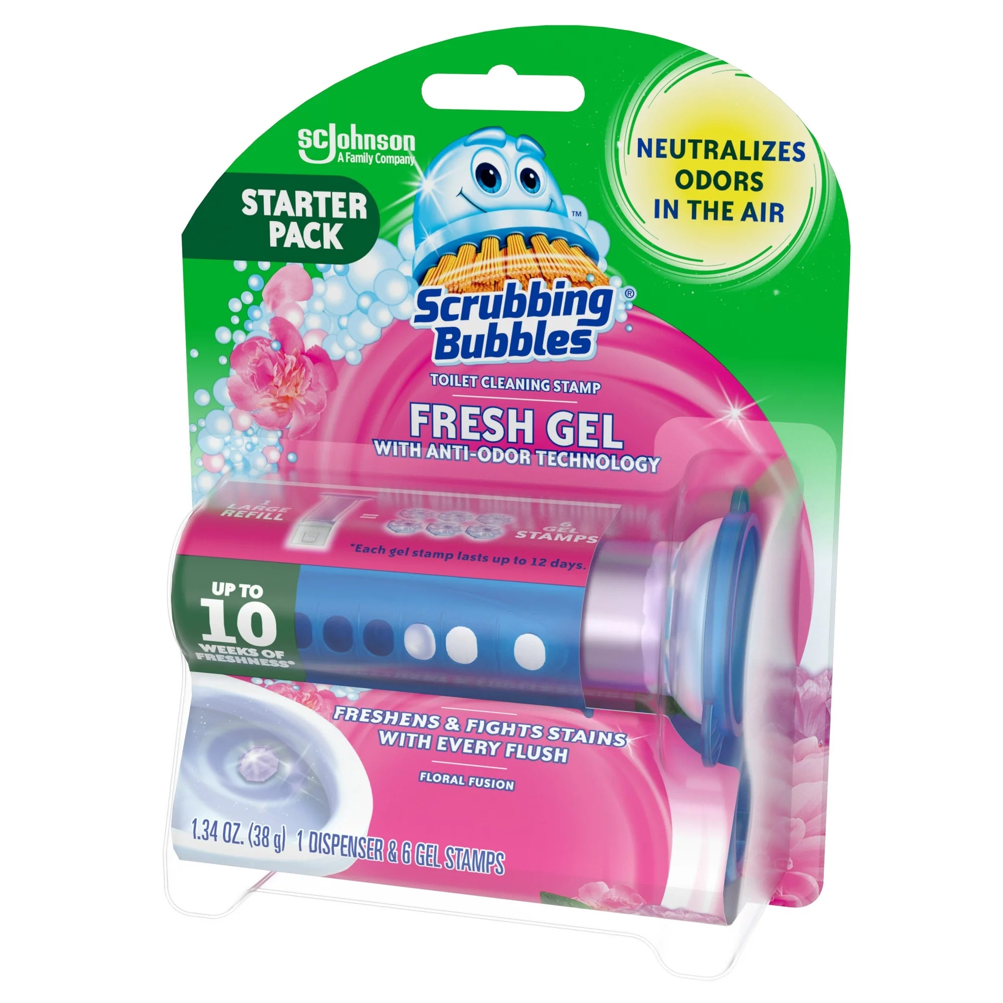 Scrubbing Bubbles Fresh Gel Toilet Cleaning Stamp