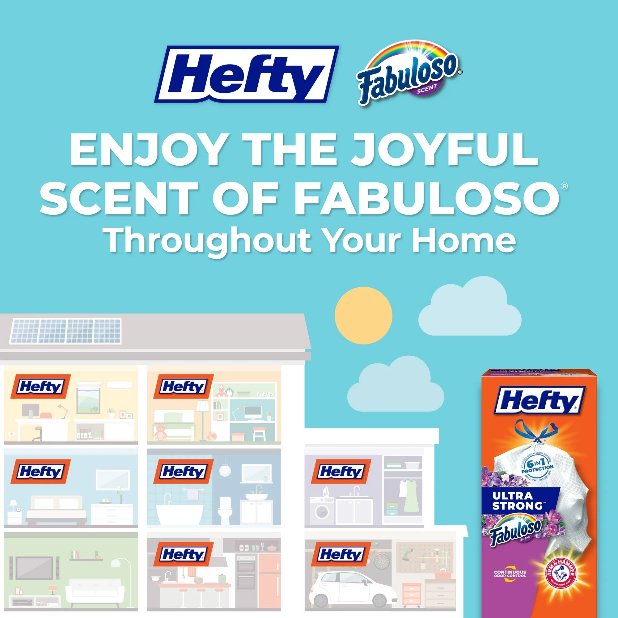 Hefty Medium Garbage Bags  Fabuloso Scent