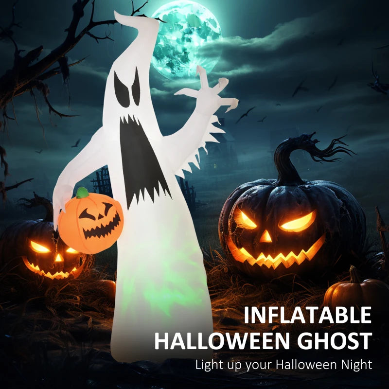 Spooky Ghost with Pumpkin Inflatable