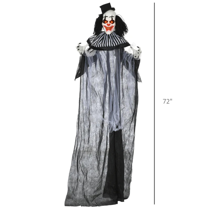 HOMCOM Animated Halloween Clown Decoration