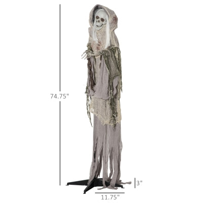 Outsunny 74" Animated Halloween Skeleton