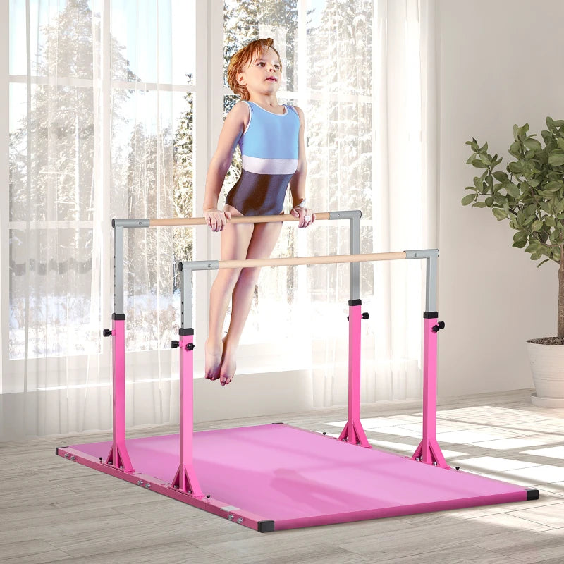 Double Horizontal Bars for Kids, Pink