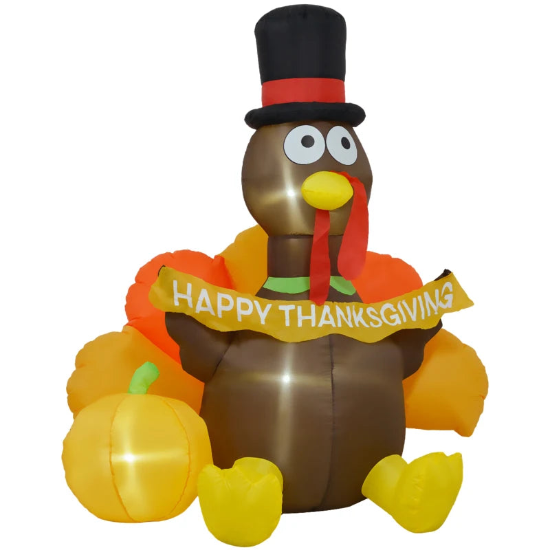 HOMCOM 5ft Inflatable Thanksgiving Turkey